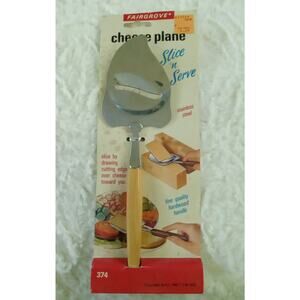 Vintage Fairgrove Cheese Plane New Old Stock Wood Handle Made In Japan 1987